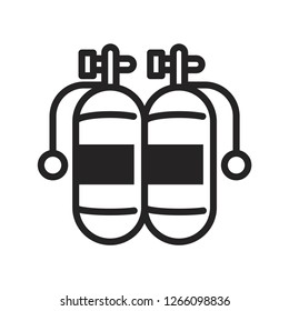 Double air tank vector icon