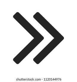 Double angle pointing to right icon