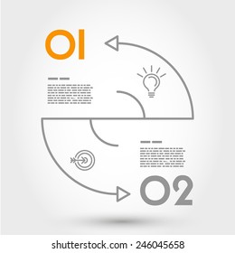 Double Arc Infographic Concept. Infographic Concept.