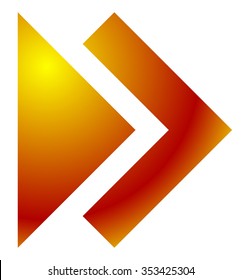 Double arrow, arrowhead pointing right. Next, forward button, icon.