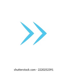 Double arrow blue web icon