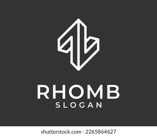 Double Arrow Up Down Exchange Trade Transfer Line Art Outline 3D Geometry Minimal Vector Logo Design