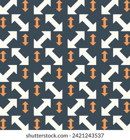 Double Arrow fabric wallpaper repeating trendy pattern vector illustration grey background