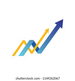 Double Up Arrow Financial Icon/Logo Design