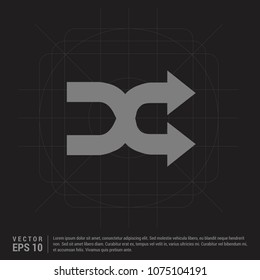 Double arrow icon - Black Creative Background