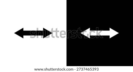 Double arrow icon collection - vector outline and silhouette