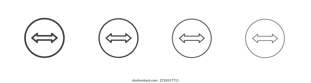 Ícone de seta dupla conceito Pictograma Linear. Ilustração de elemento simples.