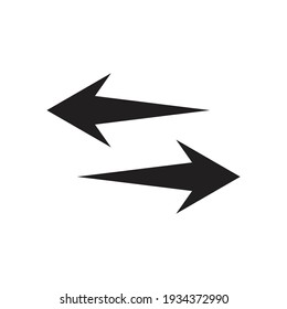 Double arrow icon design isolated on white background