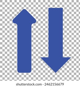 Double arrow icon up and down direction. Web navigation. Simple outline element vector illustration on white background. arrow. eps10.