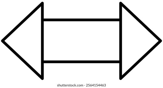 Double arrow icon. Dual sign. Navigator button. Cursor symbol. Simple flat design. Vector illustration. 