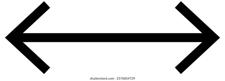 Double arrow icon. Dual arrow sign. Direction sign, black arrow vector icon.