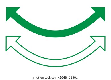 Double arrow icon. Dual sign. Curved arrows. Double ended black arrow vector design for website, app and logo design. Vector illustration.
