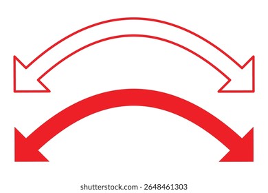 Double arrow icon. Dual sign. Curved arrows. Double ended black arrow vector design for website, app and logo design. Vector illustration.