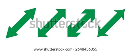 Double arrow icon. Dual sign. Horizontal long straight arrow with two left and right pointers. Two side arrow icon symbol. Both sided right left pointing arrow. Vector illustration