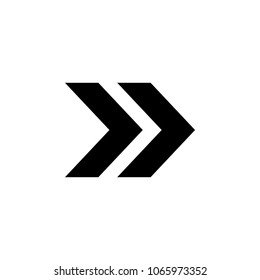 double arrow icon. Element of simple icon for websites, web design, mobile app, info graphics. Signs and symbols collection icon for design and development on white background