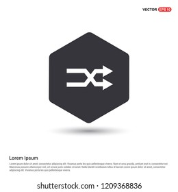 Double arrow icon Hexa White Background icon template - Free vector icon