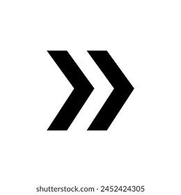 icono de flecha doble. , infografía plana ilustración de estilo de moda sobre fondo blanco..eps
