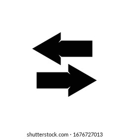 Double arrow icon, isolated graphic element, vector illustration