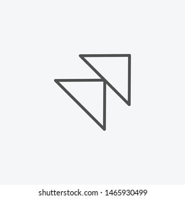 Double arrow icon isolated on light background. Multimedia symbol modern, simple, vector, icon for website design, mobile app, ui. Vector Illustration