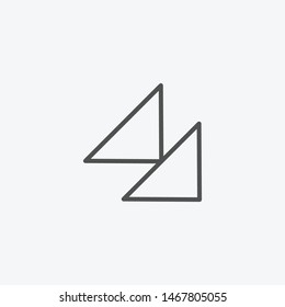 Double arrow icon isolated on light background. Multimedia symbol modern, simple, vector, icon for website design, mobile app, ui. Vector Illustration