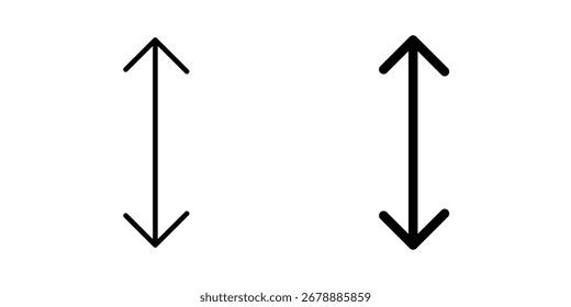 Double arrow icon line style graphic design .editable vectors.