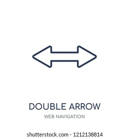 Double arrow icon. Double arrow linear symbol design from Web navigation collection. Simple outline element vector illustration on white background.