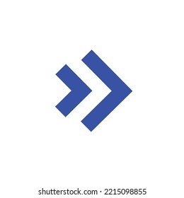 double arrow icon pointing to right.