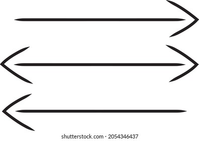 Double arrow icon. Right and left arrow icon outline and linear vector sign symbol. Isolated on white background
