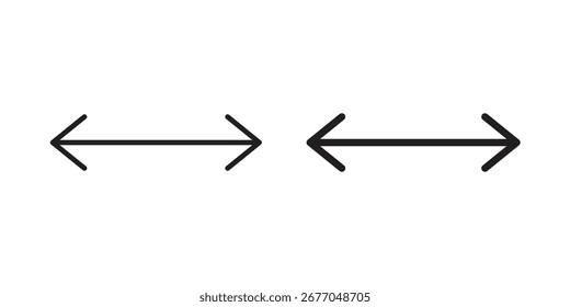 Double arrow icon set line art and glyph design. Eps10