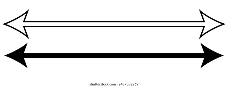 Double arrow icon set . two side arrows icon vector design eps 10
