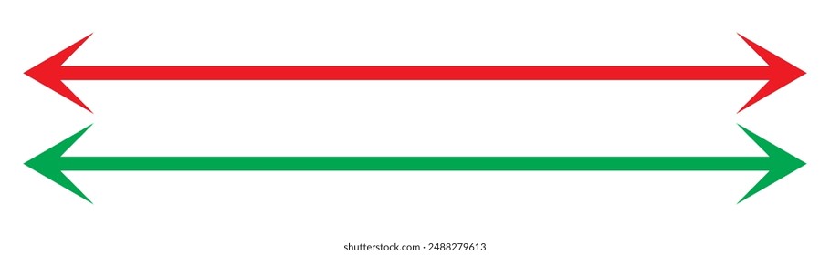 Double arrow icon set. Two side arrows icon symbol. left and right long arrows icon. Double arrows icon isolated on white background. vector illustration.
