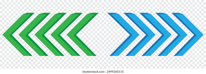 Double arrow icon set . two side arrows icon vector. Double arrow icon transparent background . EPS 10.