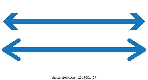 Double arrow icon set . two side arrows icon vector