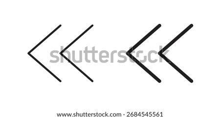 Double arrow icon sign symbol and flat style for app, web and digital design.