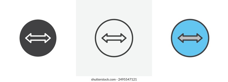 Doppelpfeil Symbol Kollektion auf weißem Hintergrund.