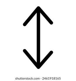 Double arrow icon. Thin line art image. 2 side arrow for illustration of width, length, height. Contour isolated vector image on white background. Vector illustration. Eps file 4.