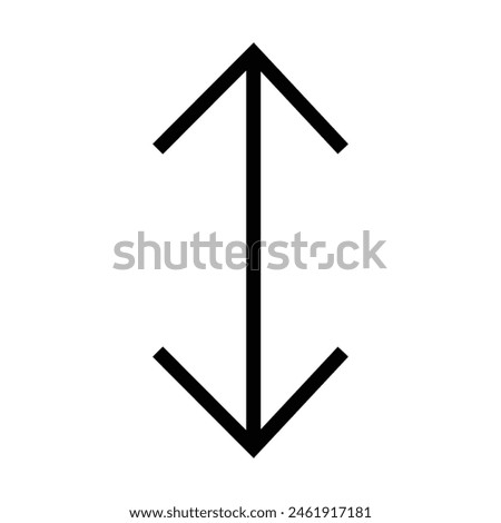 Double arrow icon. Thin line art image. 2 side arrow for illustration of width, length, height. Contour isolated vector image on white background. Vector illustration. Eps file 5.