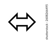 Double arrow icon, two side symbol, double arrow logo concept. Set of double arrow icons.