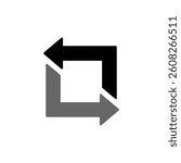 Double arrow icon, two side symbol, double arrow logo concept. Set of double arrow icons.