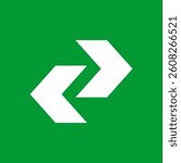 Double arrow icon, two side symbol, double arrow logo concept. Set of double arrow icons.