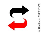 Double arrow icon, two side symbol, double arrow logo concept. Set of double arrow icons.