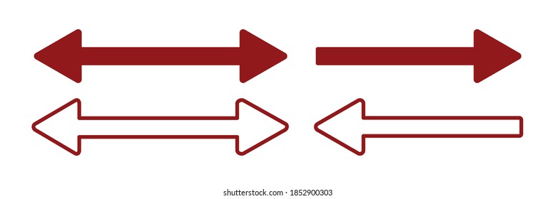 Double arrow icon, two side symbol, double arrow logo concept. Set of double arrow icons.