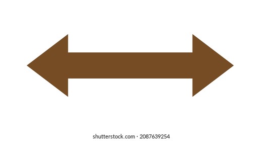 Double arrow icon, two side simple icon vector, Arrow icon isolated on white background