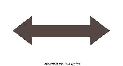Double arrow icon, two side simple icon vector, Arrow icon isolated on white background