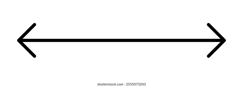 Double arrow icon. two side arrows icon vector isolated on white background.