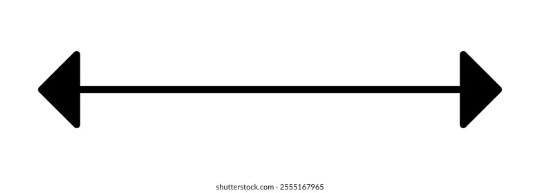 Double arrow icon. two side arrows icon vector isolated on white background.