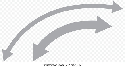 Double arrow icon. Two side arrow icon symbol. left and right long arrow icon. Double arrow icon isolated on white background. vector illustration. EPS 10.