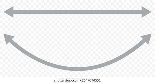 Double arrow icon. Two side arrow icon symbol. left and right long arrow icon. Double arrow icon isolated on white background. vector illustration. EPS 10.