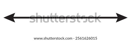 Double arrow icon. Two side arrow icon symbol. left and right long arrow icon. vector illustration. dual arrow icon illustration.