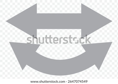 Double arrow icon. Two side arrow icon symbol. left and right long arrow icon. Double arrow icon isolated on white background. vector illustration. EPS 10.